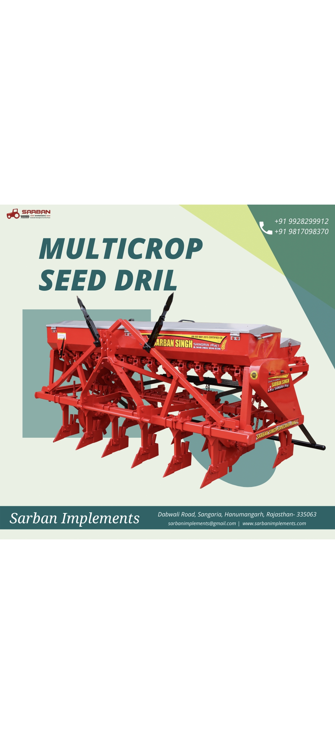 Multicrop Seed Dril 
